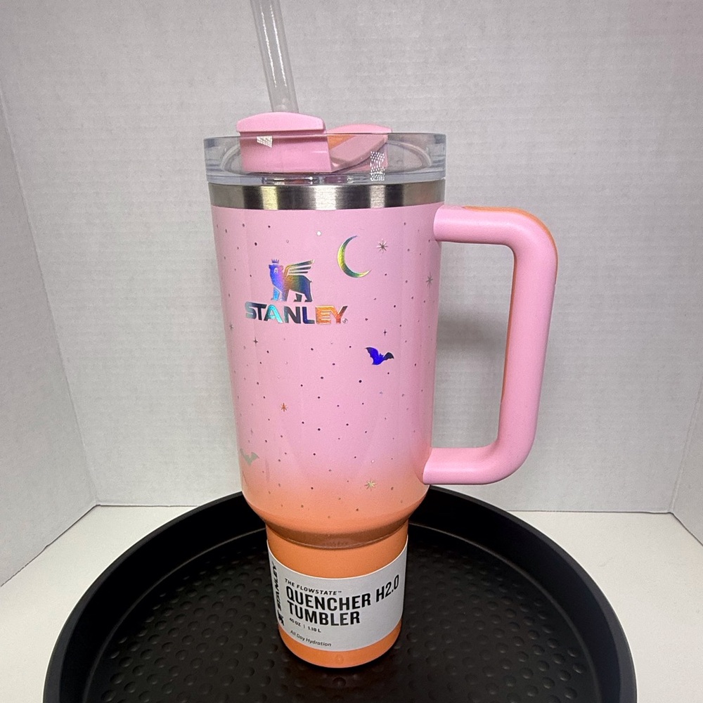 Stanley Halloween 40 Oz H2.0 Flowstate Quench Tumbler Spellcast Pink Orange